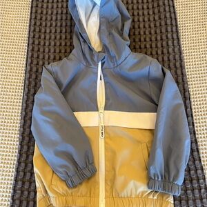 Colorblock Hooded Rain Jacket
